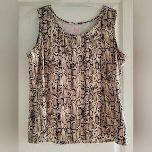 Animal Print Sleeveless Top Size XL